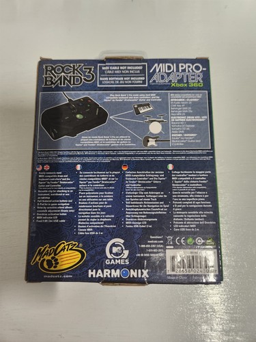 BRAND NEW IN BOX Xbox 360 Midi-Pro Adapter No Sticky Residue Rock Band Wired - Picture 3 of 7
