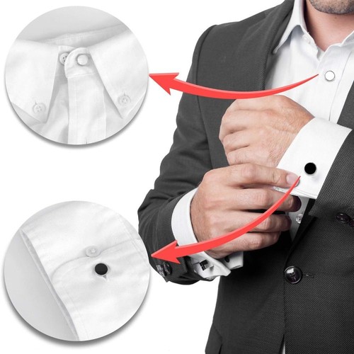 8Pcs Elastic Collar Button Extender for Shirt Dress Pants - Picture 8 of 15