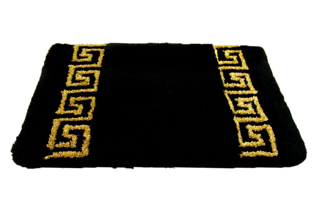Esclusivo Mäander Tappetino da bagno nero-oro 50x60 50x60 50x60 cm & 90x60 cm PEDANA versac 0d2833 Esclusivo Mäander Tappetino da bagno nero-oro 50x60 50x60 50x60 cm & 90x60 cm PEDANA versac 0d2833