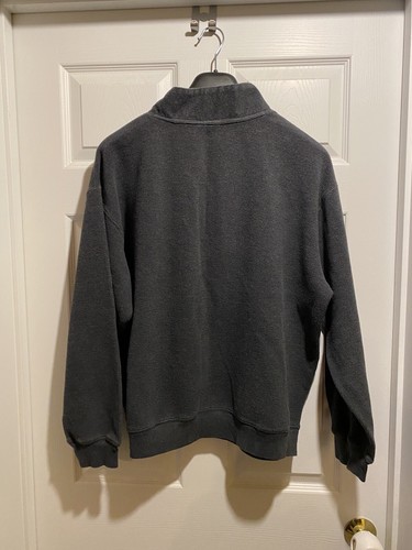 Vintage Woolrich Outdoor 1/4 Zip Pullover Sweater Jacket Mens XL Charcoal Gray - Picture 3 of 4