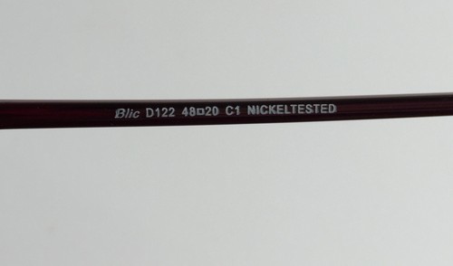Blic Form D122 48/20 C1 Gunmetal Purple Italy Eyeglasses Frames Nickel Tested - Picture 5 of 7