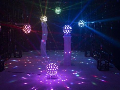2x Eurolite LED B-40 Laser Mirrorball Effect Starburst Stratosphere Lighting DMX - Picture 11 of 11