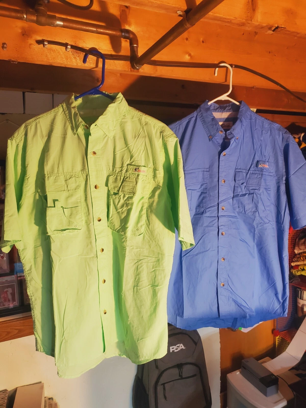 (2) Two World Wide Sportsman Men's Vented Fishing Shirt Size Medium NEW UNWORN