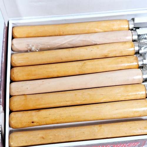 Clarke Wood Turning Chisel Set For Woodworking Tempered Steel Blades Preloved - Picture 16 of 24