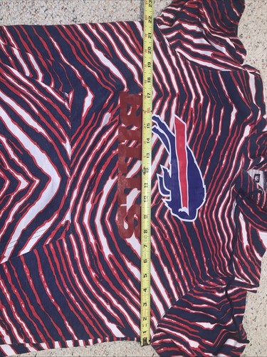 Men’s NFL Team Apparel Buffalo Bills Zubaz Long Sleeve Hooded Shirt Size Medium - Picture 9 of 10