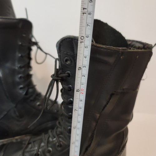 Rocky 10" Women's Size 7 MW Combat Zipper Paraboot Black Leather Boots 4090 - Picture 4 of 20