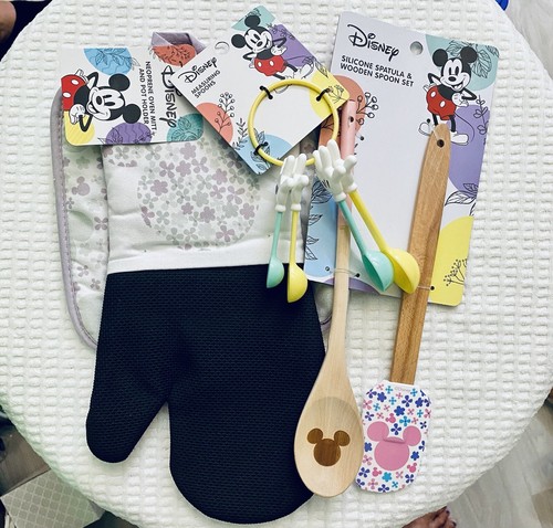 Disney Kitchen Mickey Mouse - Spatula, Measuring Spoon & UTENSIL SET Lot Pastels - Picture 3 of 4
