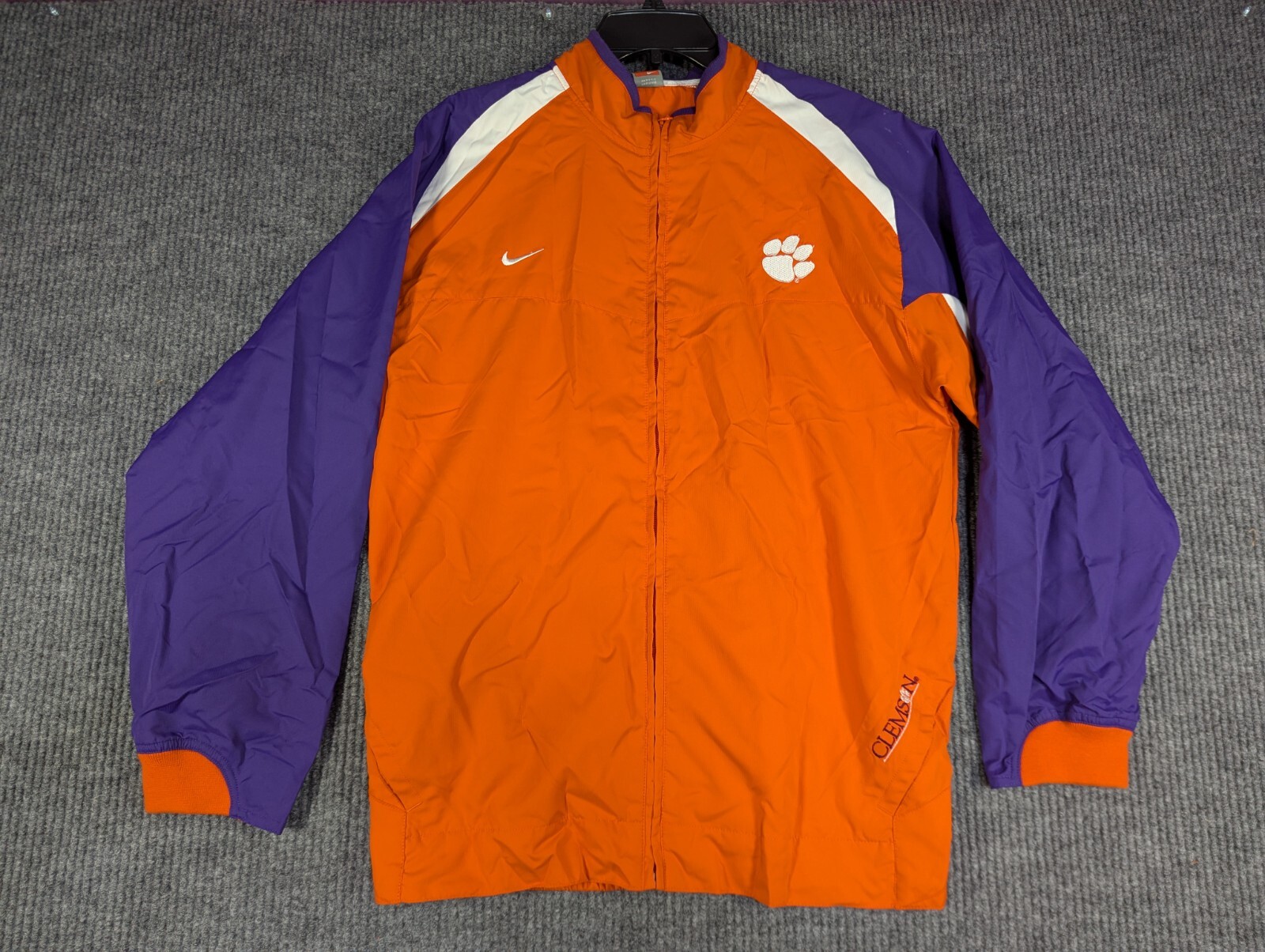 SACAI X NIKE Giacca a vento Clemson Tigers donna XL arancione viola Nike Team full zip vintage