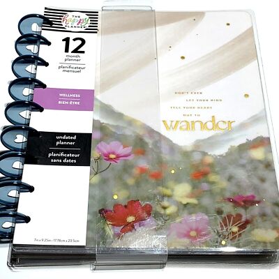 The Happy Planner Wellness Organizer Undated 12 Months Self Care Mind Body
