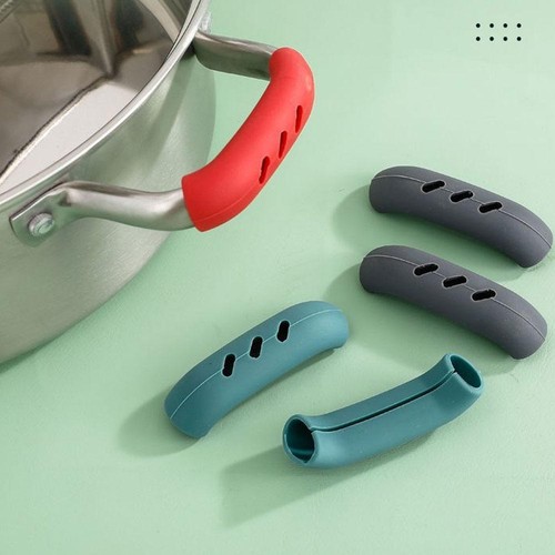 2 Pcs Silicone Anti-scald Pot Handle Covers DIY - Foto 6 di 15