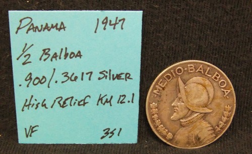 LOTTO MONETE ARGENTO PANAMA 1/10 1/4 1/2 BALBOA 1947 1962 1932 KM 12,1 12a,1 11,2 - Foto 9 di 12