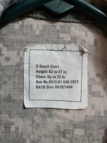 US Army OCP Combat Uniform Coat Size XSmall Short Jacket flame resist - Picture 6 of 9