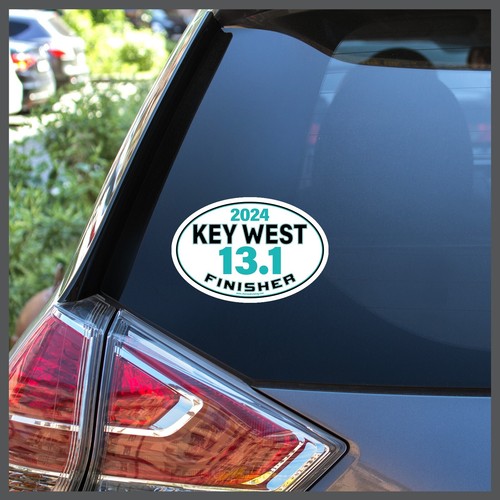 Key West Halbmarathon 13.1 Finisher KUNDENSPEZIFISCHES JAHR abnehmbares Aufkleber oder Automagnet - Bild 6 von 7