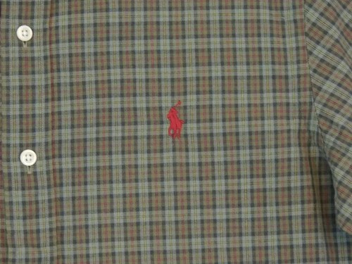 $115 Hombres Polo Ralph Lauren Poni Cuadros Manga Larga Calce Ajustado Oxford Camisa de Vestir S - Imagen 5 de 9
