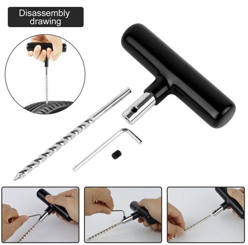 Reifenreparatur Set 58 TEILE Auto Reifen Flickzeug Pannenset Werkzeug mit Zange - Picture 9 of 12