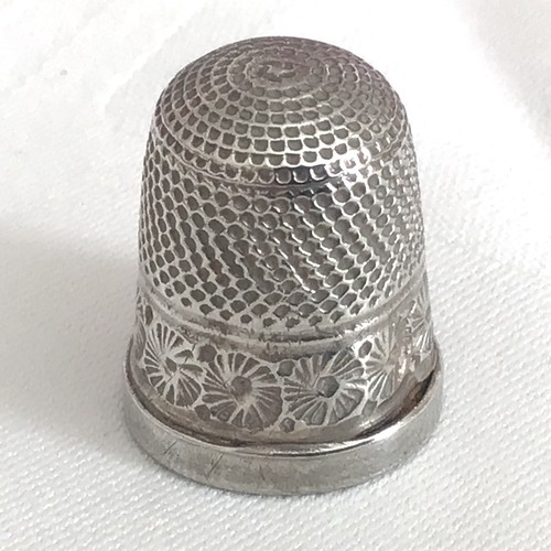 Vintage gepunzt Birmingham Englisch massiv Sterling Silber Fingerhut