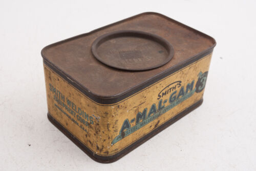 Smith's A-Mal-Gam No 3 Welding Powder Tin w/Contents (F2R) Vintage Shop Tools - Picture 2 of 8