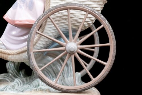 COMPOSICIÓN DE PASEO RICKSHAW LLADRO 1383 RETIRADO DE COLECCIÓN SOBRE BASE DE MADERA - Imagen 9 de 15