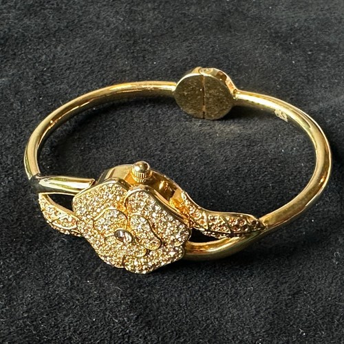 Raro Orologio Bracciale Donna Bellagio Bel Tempo Fiori Swarovski Floreale Quadrante Nascosto - Foto 5 di 14