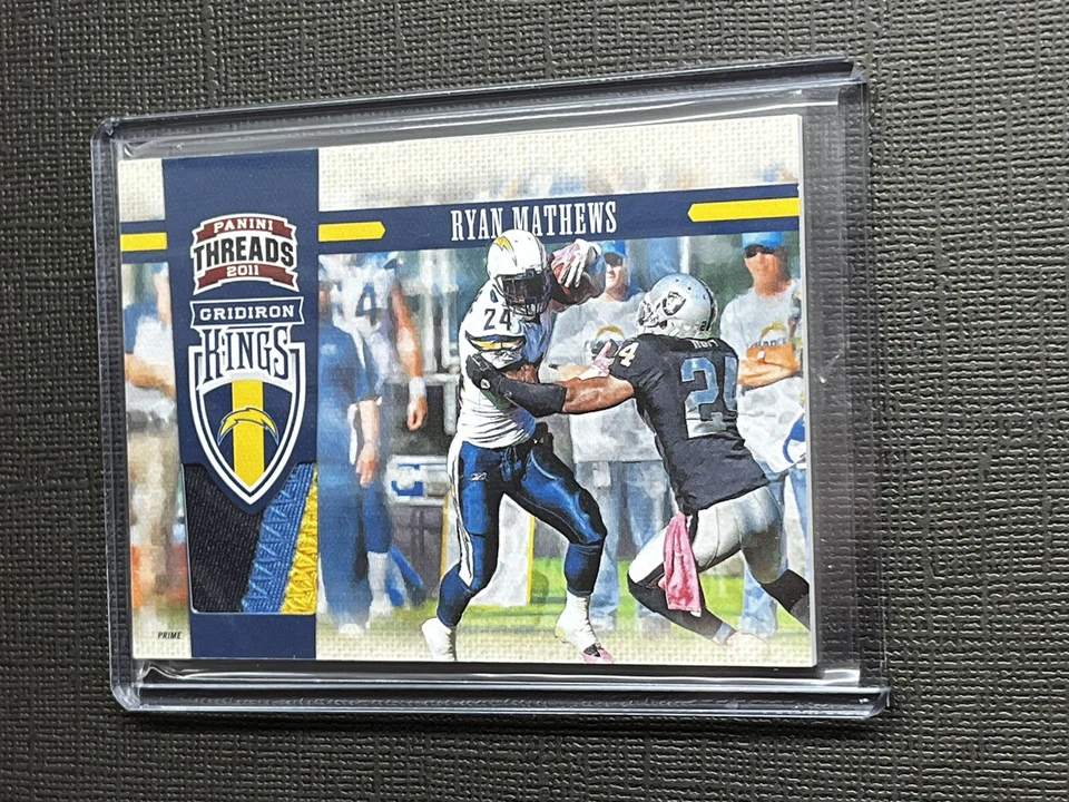 2011 PANINI THREADS GRIDIRON KINGS /99 RYAN MATHEWS Jersey Card MT #40 - Image 3 of 4