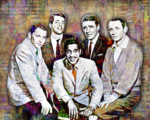 Rat Pack Pop Art 13x19in Poster, Frank Sinatra & Rat Pack Colorful Free Shipping - Picture 3 of 5