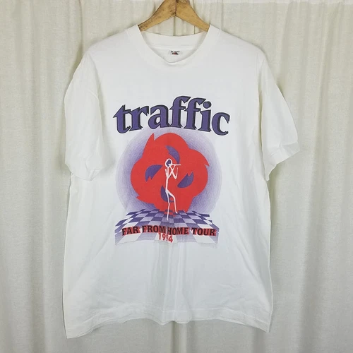 Traffic TShirt Far From Home Tour Mens XL Doubl 1990s vintage concert t-shirt, vintage, size XL, single stitch, B+ condition