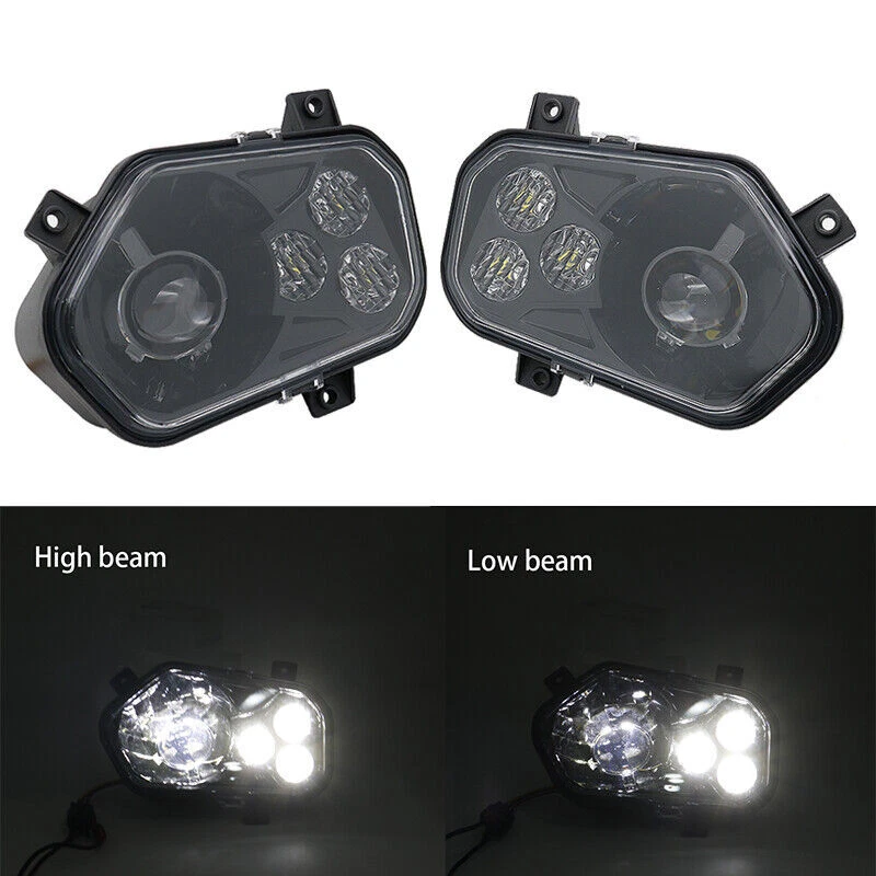 Par de faros LED negros Plug&Play para Polaris 2011-14 RZR 800 900 ATV UTV Foto 3 de 4