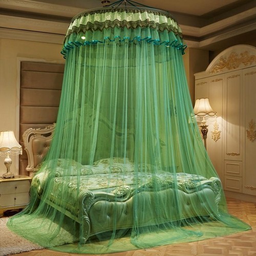 Romantic Bed Canopy Bedcover Curtain Round Dome Mosquito Net Bedding Decor - Picture 16 of 27