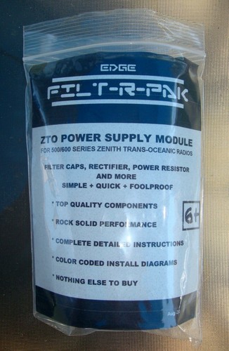 ZENITH TRANS-OCEANIC FILT-R-PAK 6+ NEUE REV 5 PLATINENBYPÄSSE 50A1 RÖHRE - Bild 2 von 4