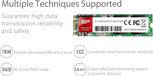 SSD Silicon Power 512 GB A55 M.2 - Almacenamiento de alta velocidad para Ultrabooks y Mini PCs - Imagen 7 de 7