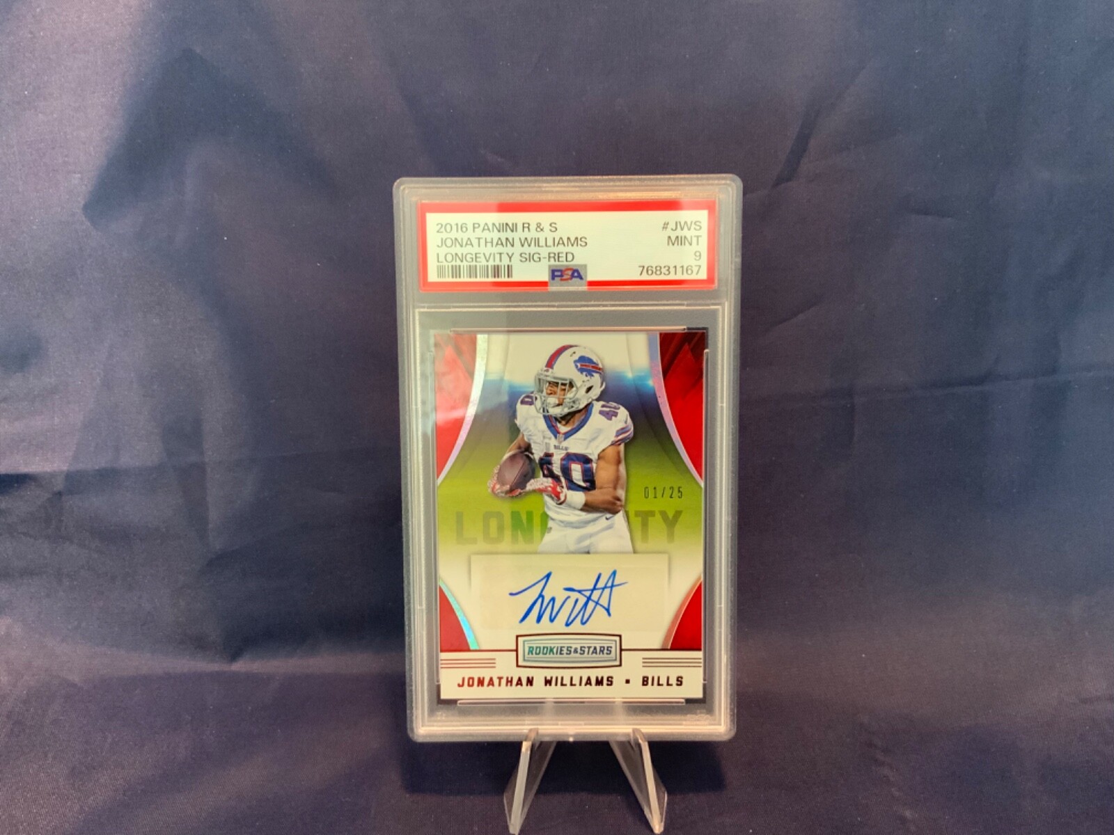 Jonathan Williams Panini Rookies & Stars Longevity Signatures #JWS Red