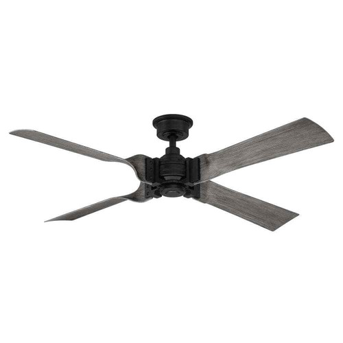 Hampton Bay Fortra 56 in. Matte Black Indoor Ceiling Fan with Remote Control - Picture 8 of 12