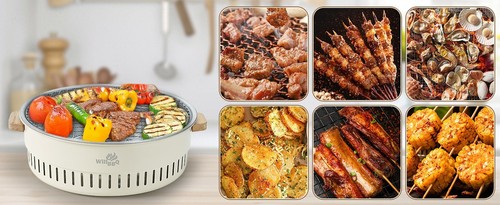 WillBBQ Bench Top Charcoal BBQ Grill Versatile Grilling Baking for Outdoor - Picture 13 of 13