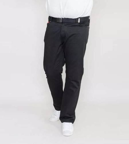 Duke London Big Mens Black Original Fit Bedford Cord With Belt 42"60" (KS1554-K) - Picture 6 of 6