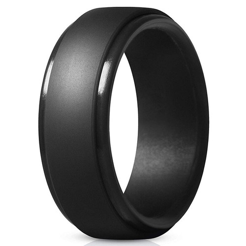 Wedding Ring Size 7-14 Men's Working Silicone Rubber Band Sports - Picture 8 of 15