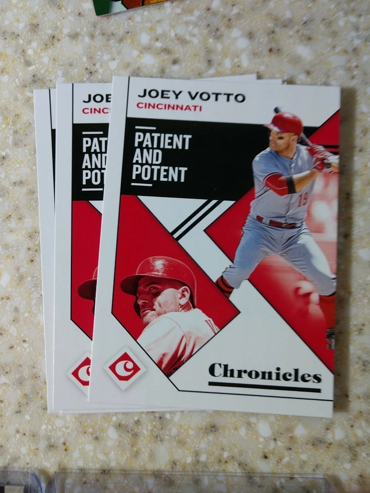 Reds Lot (23) Chronicles w/Certified Green Votto Aristides Aquino RC x2 &Gennett - Image 3 of 4