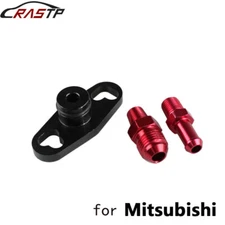 Aluminum Black Turbo Fuel Rail Delivery Regulator Adapter for Mitsubishi 1Pcs
