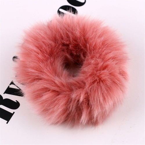 Fluffy Faux Fur Furry Scrunchie Elastic Hair band Ring Rope Band Tie Fashion - Picture 2 of 21