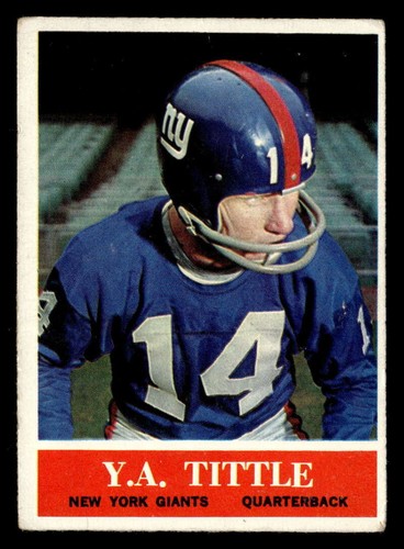 1964 Philadelphia Y.A. Tittle #124 New York Giants niedrige Qualität Y6758