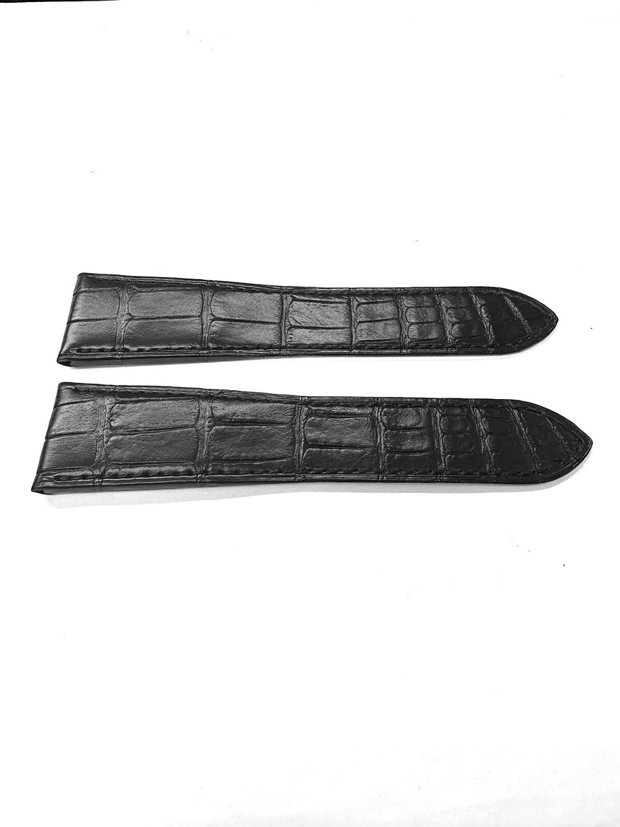Cartier ディヴァン 純正黒アリゲーターシャイニー 29 x 22mm Cartier ディヴァン 純正黒アリゲーターシャイニー 29 x 22mm
