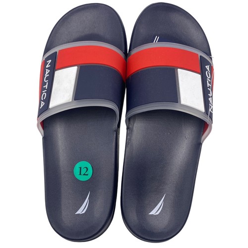 Nautica Mens Athletic Slide Bower Clear Americana Comfort Pool Sandal Size 12 - Picture 2 of 4
