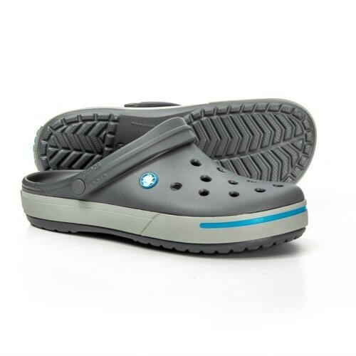 crocs gray and blue