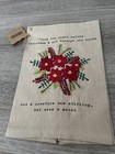 Mudpie Christmas Embroidered Floral Dishtowel w/Twas the Night... New