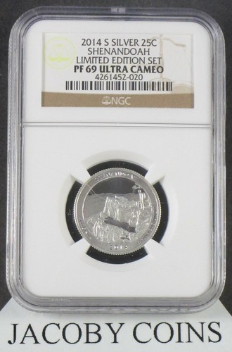2014 S Shenandoah Quarter - Limited Edition Silver Proof Set - NGC PF69 - Bild 5 von 6