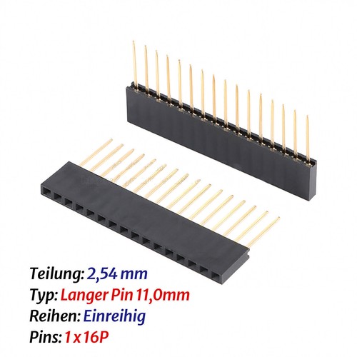 2.54mm Single Row/Double Row Socket Strip Straight Pin Header Female 2P/3P-40P - Picture 41 of 53
