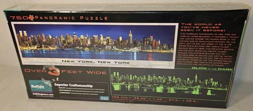 NEU VERSIEGELT NEW YORK CITY PANORAMA PUZZLE 750 TEILE VERSIEGELT LEUCHTEN IM DUNKELN - Bild 2 von 2