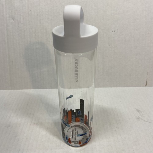 Starbucks YOU ARE HERE Chicago Glass Sport Water Bottle 18.5 oz - Picture 3 of 10