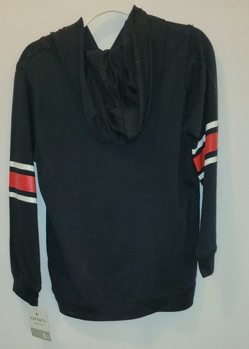 NWT BOYS CARTER'S SIZE 6, GENERIC SPORTS, HOODED, BLACK SHIRT, ORIGINAL 23 - Picture 2 of 3