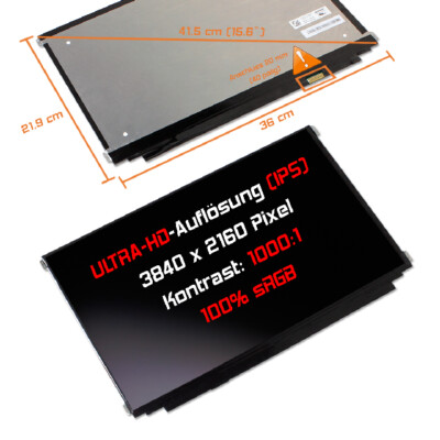 15,6'' LED Display matt passend für Toshiba Satellite S55T-C 100% sRGB UHD 4K