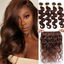 100% Human Hair Weave #4 Brown Remy Hair Extension 1/3/4pcs Colored Weaving Bezpłatne ogólnopolskie, oryginalne
